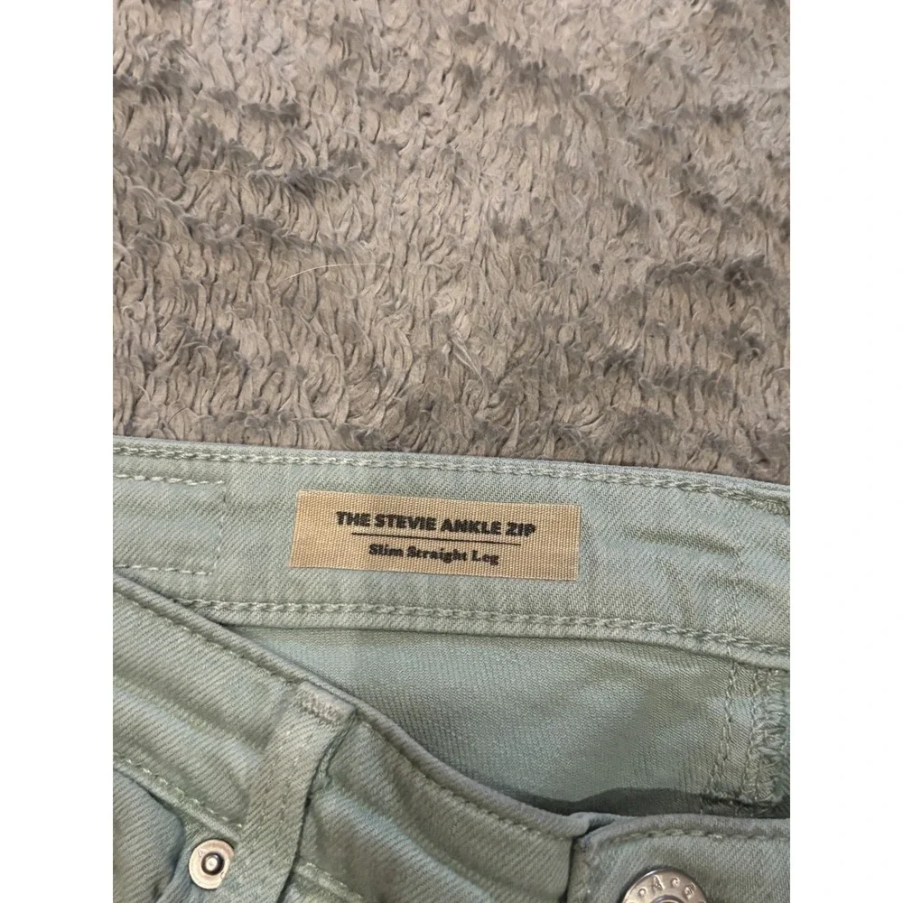 AG Adriano Goldschmied Jeans Womens 26R Green Stevie Ankle Slim Straight Skinny